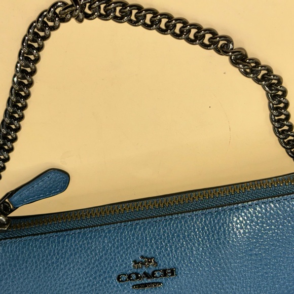 Coach 59381 Tea Rose Teal Nolita 19 Wristlet - Picture 14 of 16